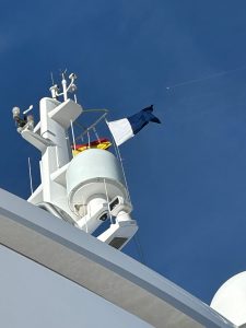 Bandera Alfa durante operación de Mar de Fons
